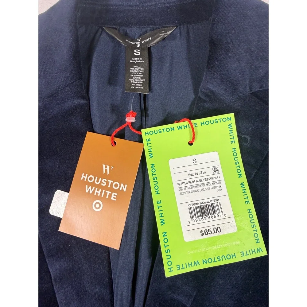 Houston White Blazer Mens Small Blue NEW Slim Velvet Texture NEW‎